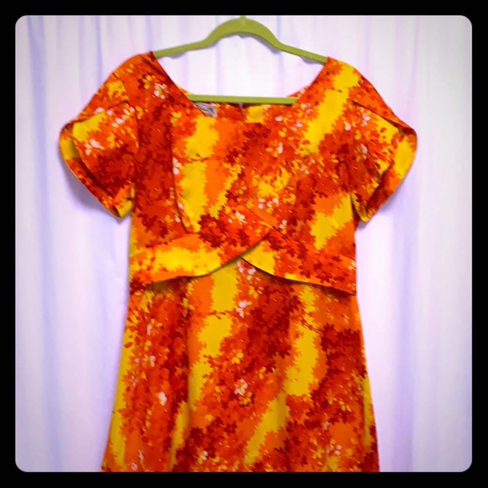 Vintage Hawaiian Dress sz 16